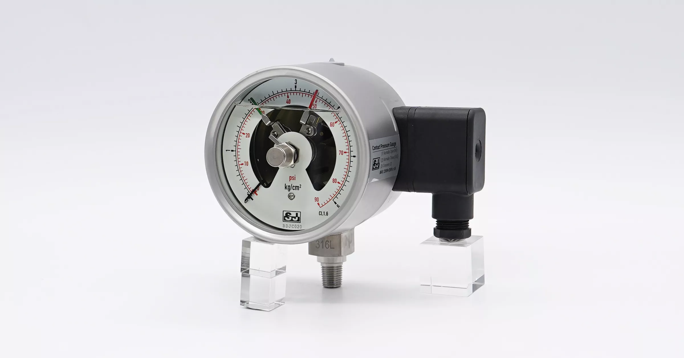 Switch Contact Pressure Gauge, Euro Warning/Alarm Contact_PRE4.H