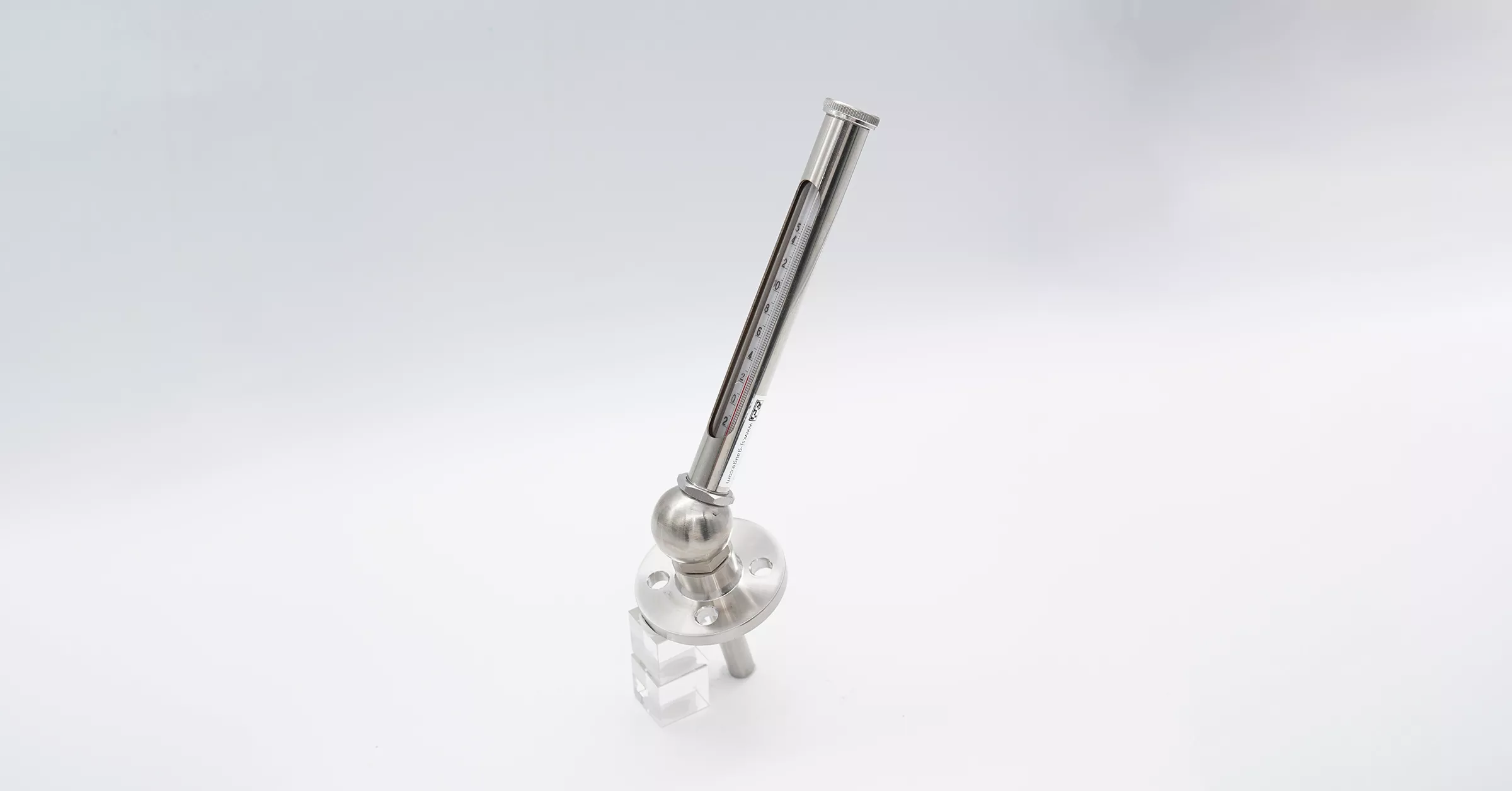 Glass Tube Thermometer with Metal Housing DET