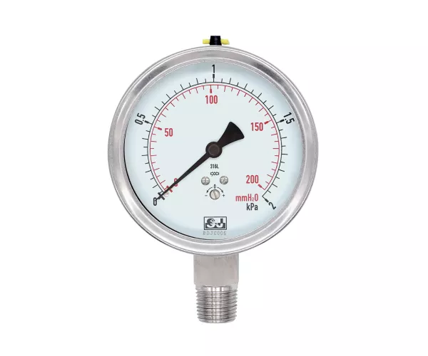 Low Pressure Gauge, Stainless Steel